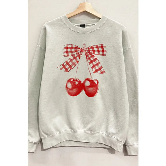 cherry bow sweatshirt