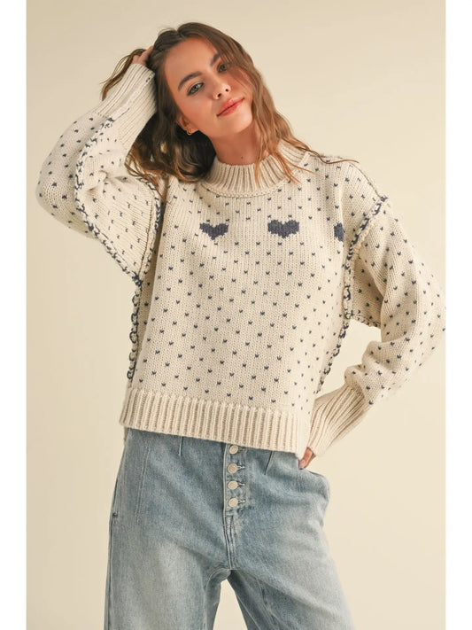 julia heart sweater