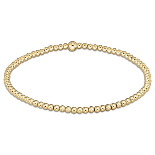 2.5mm gold beaded bracelet