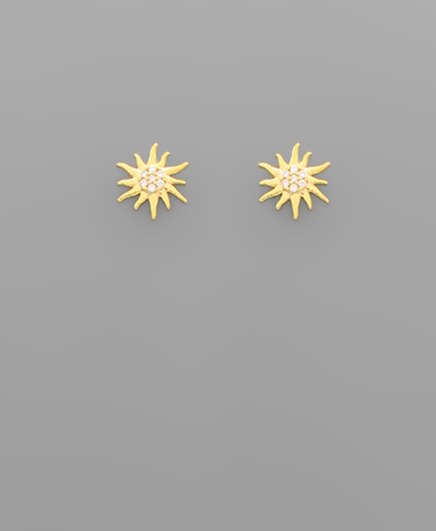 gold sun studs