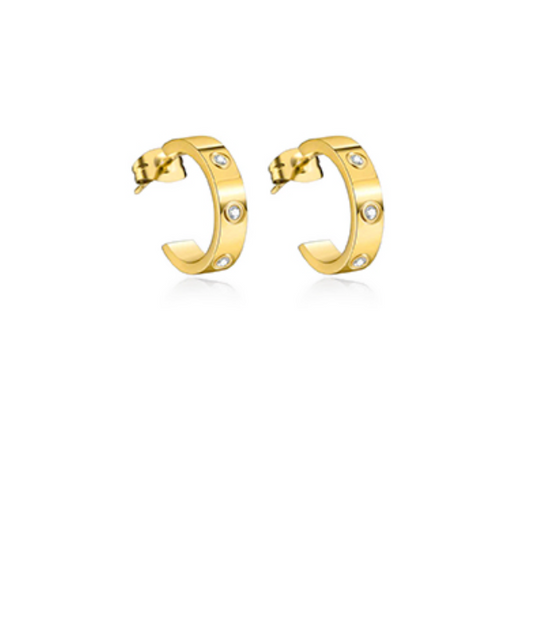 15mm gold diamond hoops