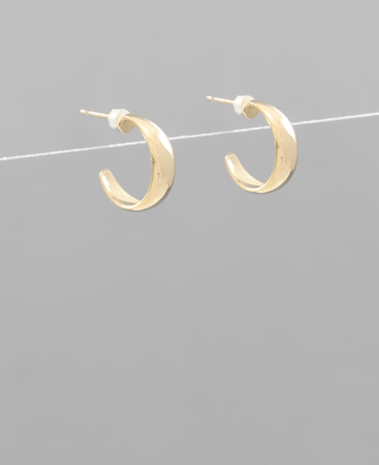 gold crescent hoops