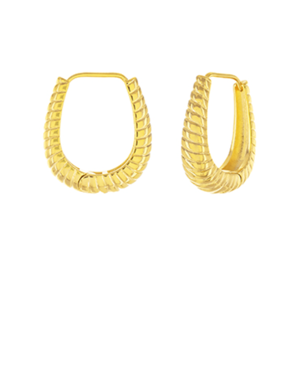 textured oval hoops