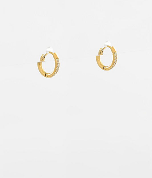 12mm gold diamond hoops