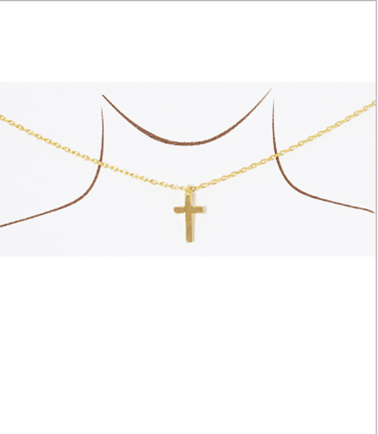 gold cross necklace