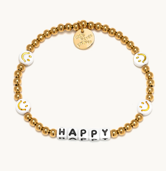 gold happy beaded bracelet