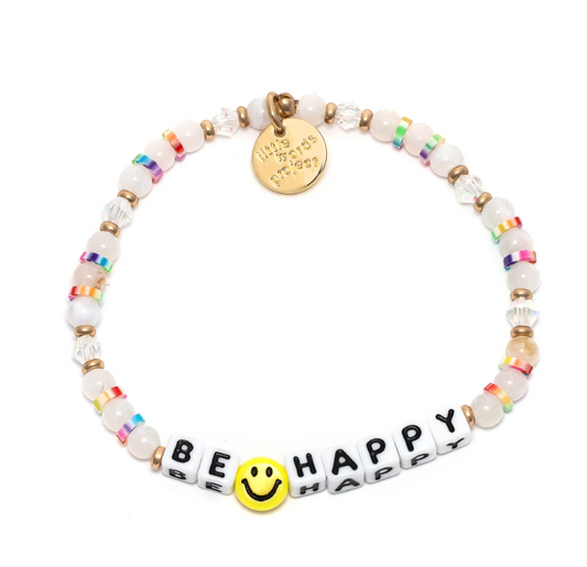 rainbow be happy beaded bracelet
