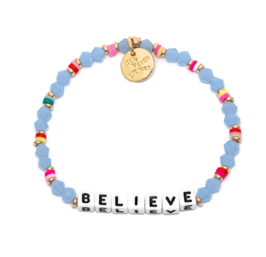 believe rainbow beaded bracelet