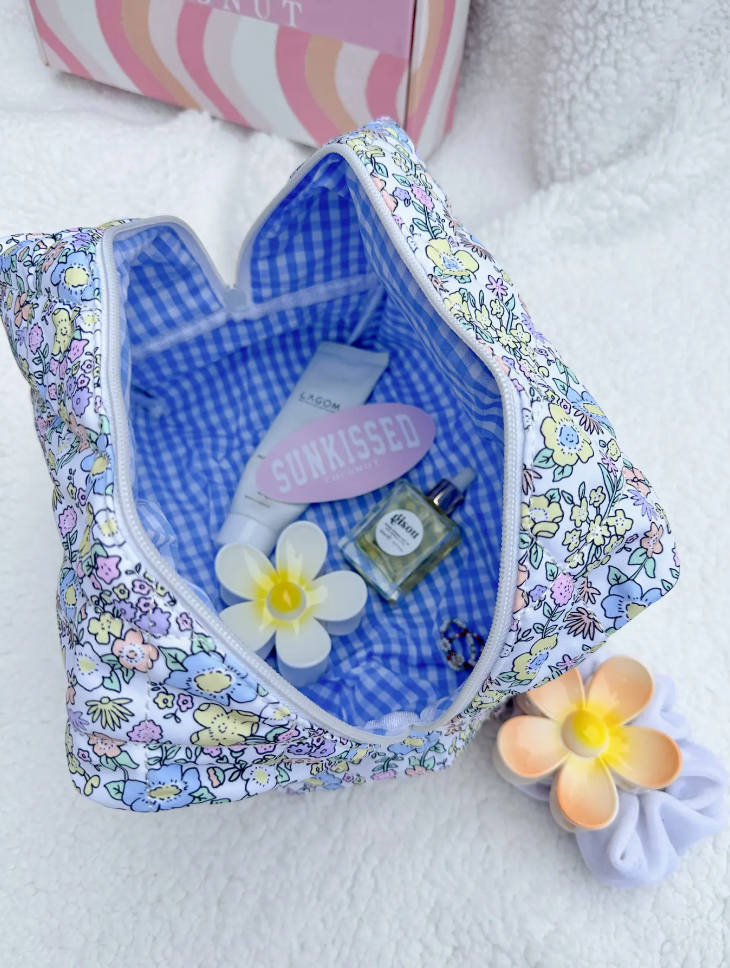floral makeup pouch
