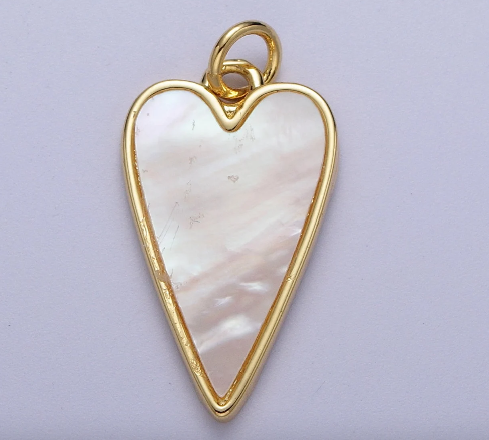 pearl heart charm