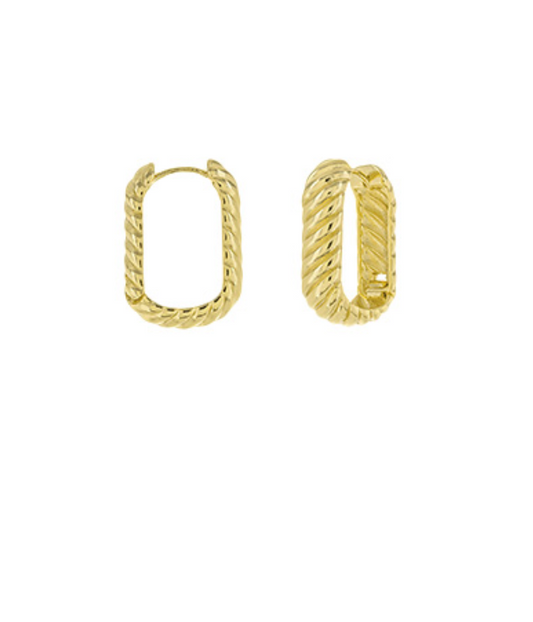 rope textured square hoops