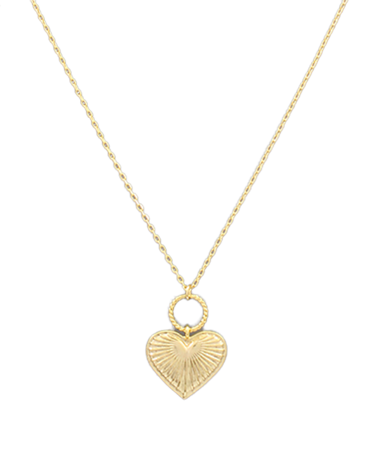 textured heart necklace